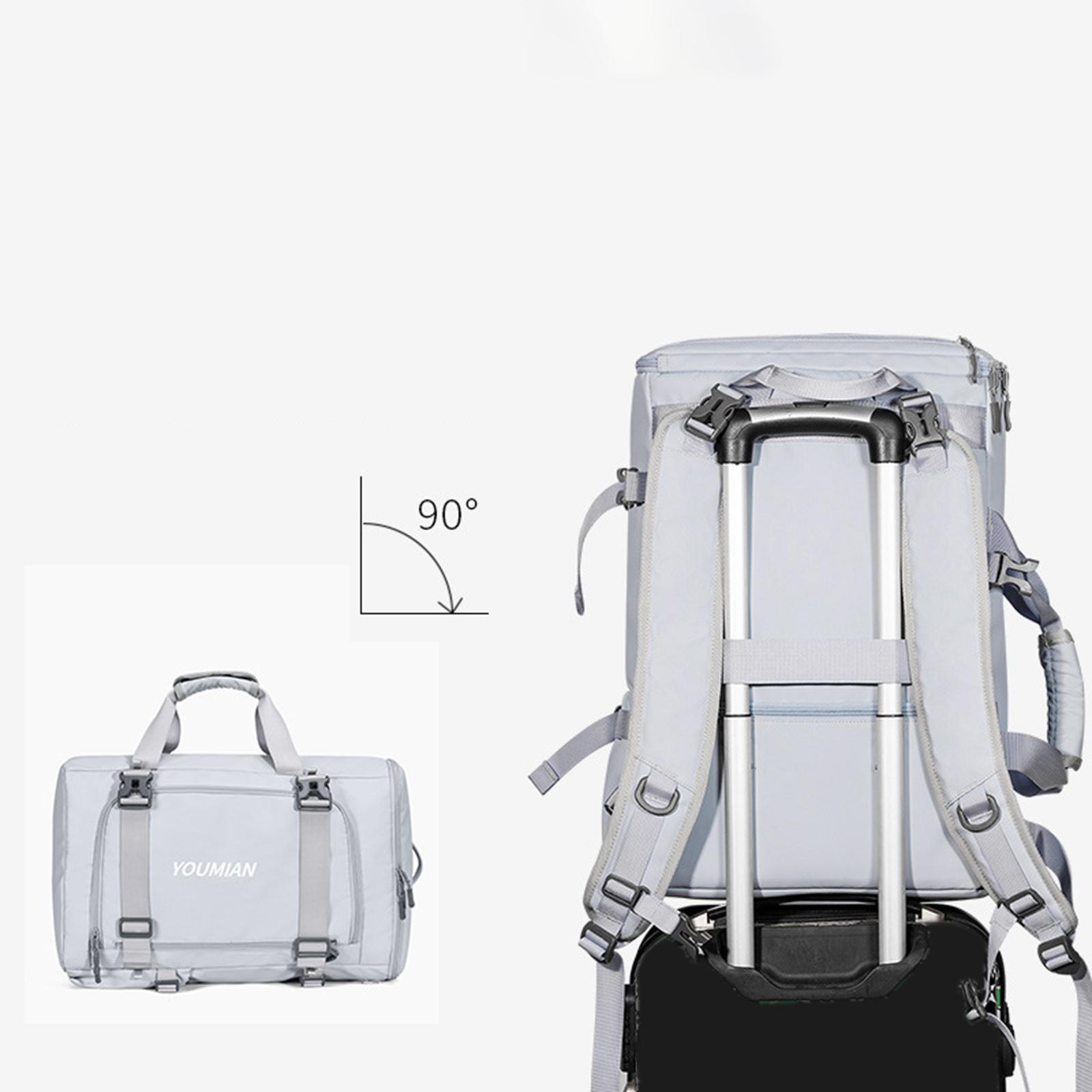 Ski Boot Bag Backpack Travel - กระเป๋าเป้ขนาดใหญ่สำหรับใส่รองเท้าสกี พร้อมช่องใส่หมวกกันน็อค เหมาะสำหรับการเดินทาง เดินป่า ตั้งแคมป์ และกิจกรรมกลางแจ้ง