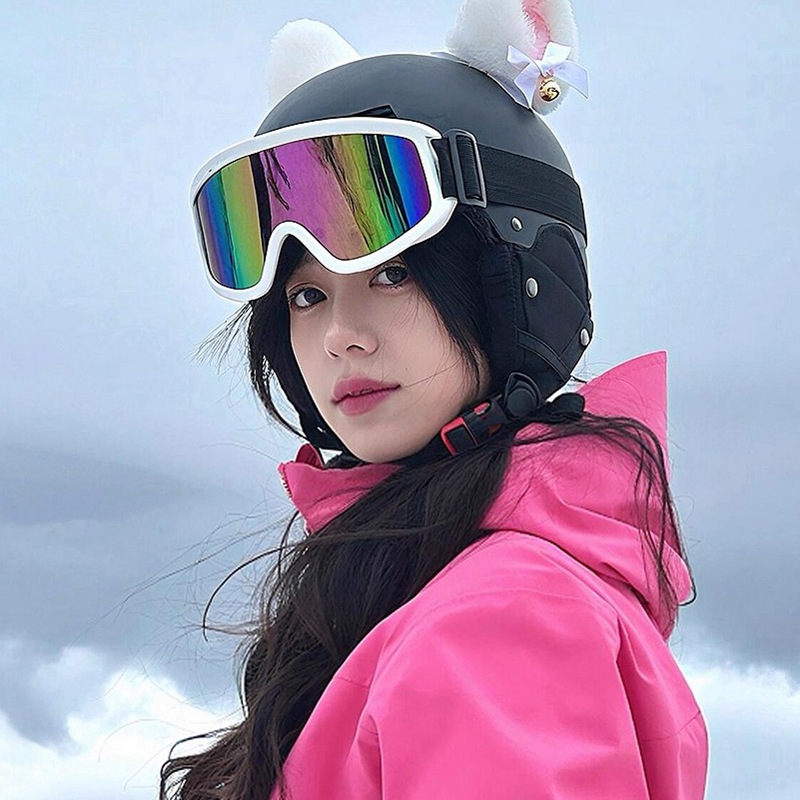Snowboard Goggles Otg Over Glasses - แว่นตาสกีแบบ unisex สำหรับฤดูหนาว ใช้ได้ทั้งผู้ชายและผู้หญิง ใส่ทับแว่นสายตาได้ ป้องกันฝ้า