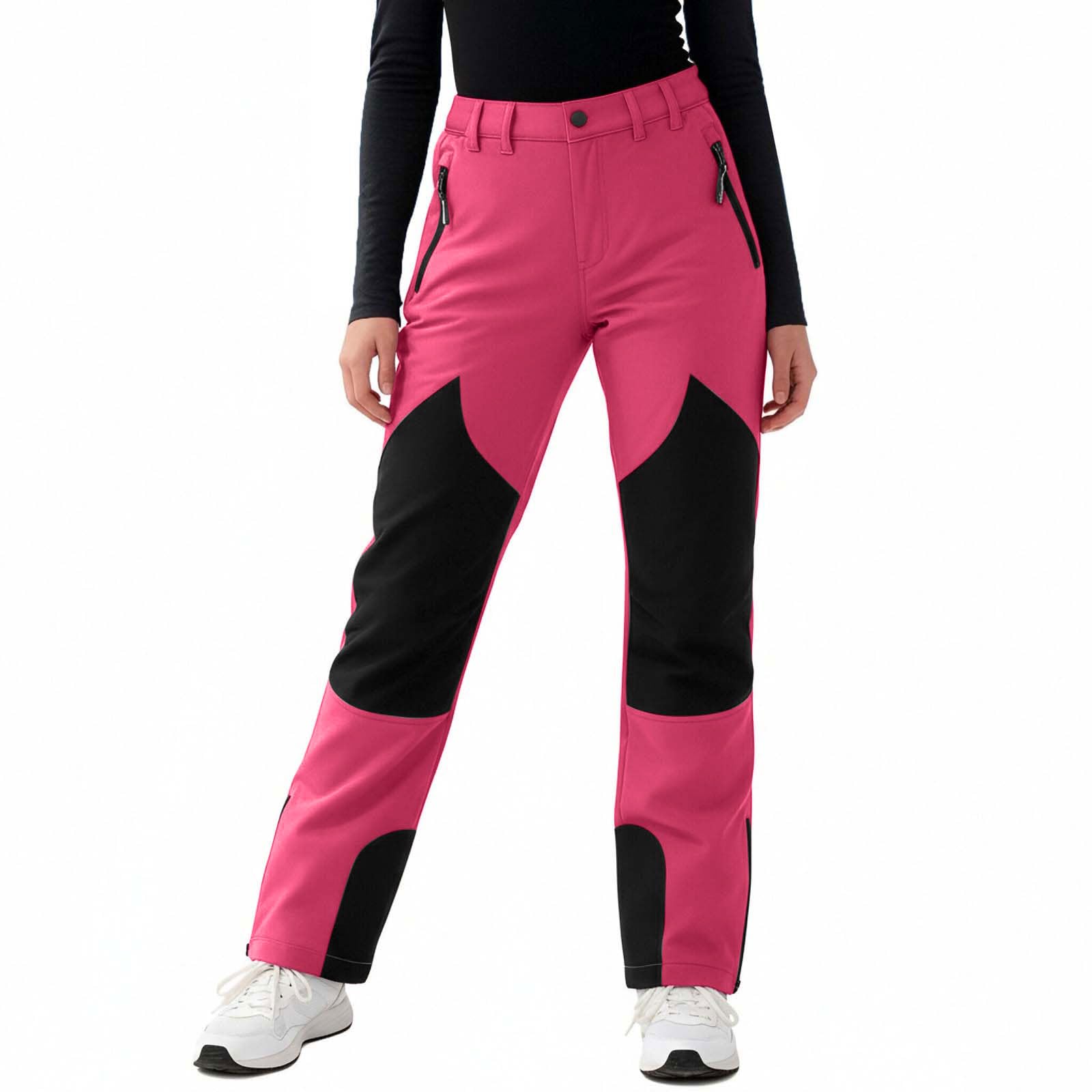 Ski Pants Waterproof Insulated Winter - กางเกงสกีเด็กผู้หญิงแบบกันน้ำบุขนแกะสำหรับฤดูหนาว กางเกงกันหนาวสำหรับเด็ก เหมาะสำหรับกิจกรรมกลางแจ้ง ปีนเขา เดินป่า และเล่นหิมะ