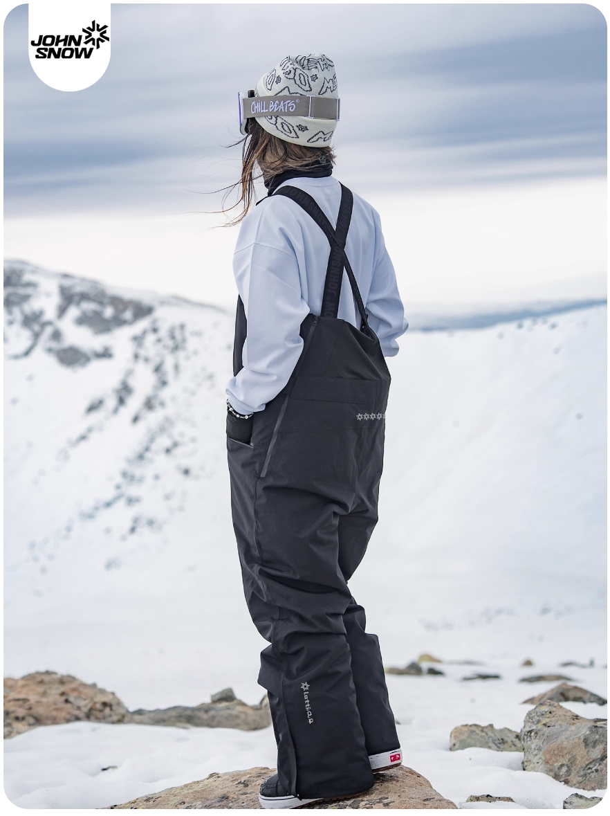 Ski Pants Waterproof Insulated Winter - กางเกงบิบสกีสำหรับผู้หญิง John Snow แบบมีฉนวนกันความร้อน กันน้ำ กันลม