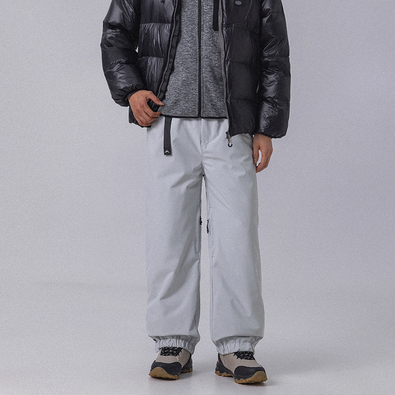 Ski Pants Waterproof Insulated Winter - กางเกงสกีกันหนาวบุขนเป็ด 90% แบบยูนิเซ็กซ์ กันน้ำ กันน้ำมัน ผ้าชั้นนอกแข็ง