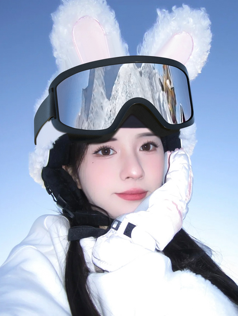Snowboard Goggles Otg Over Glasses - แว่นตาสกีแบบ OTG สำหรับผู้ชายและผู้หญิง ป้องกันฝ้า ป้องกันลม ใส่ทับแว่นสายตาได้