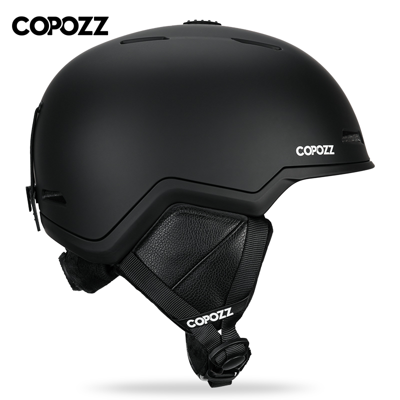 Ski Helmet With Integrated Visor - COPOZZ หมวกกันน็อคสกีครึ่งครอบคลุม Anti-impact หมวกกันน็อกสกีสําหรับผู้ใหญ่ผู้ชายผู้หญิงสกีสเก็ตบอร์ดสโนว์บอร์ดหมวกนิรภัยหญิงชาย