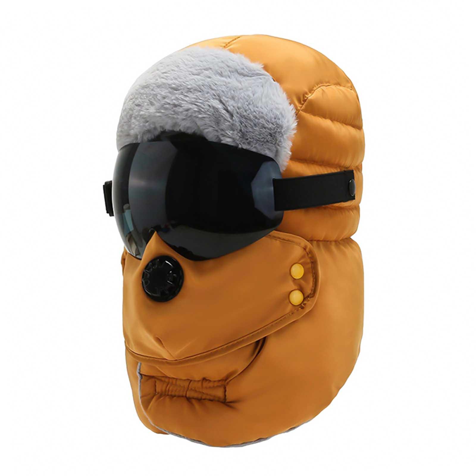 Balaclava Ski Mask Windproof Fleece - หมวกกันหนาวกลางแจ้ง หมวกคลุมหน้าแบบบาลาคลาวา ฮู้ดผ้าฟลีซ หน้ากากสกี ผ้าพันคอป้องกันลม บุผ้ากำมะหยี่หนา