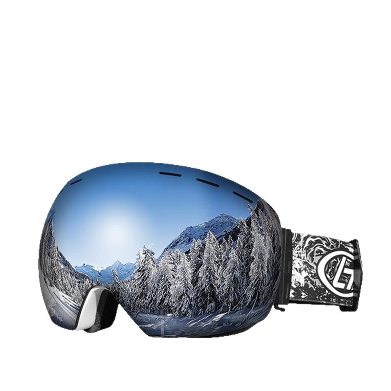 Snowboard Goggles Otg Over Glasses - CE EN174 แว่นตาสกีป้องกันฝ้าสองชั้น UV400 เลนส์คู่แบบพาโนรามา ใช้สวมทับแว่นสายตาได้
