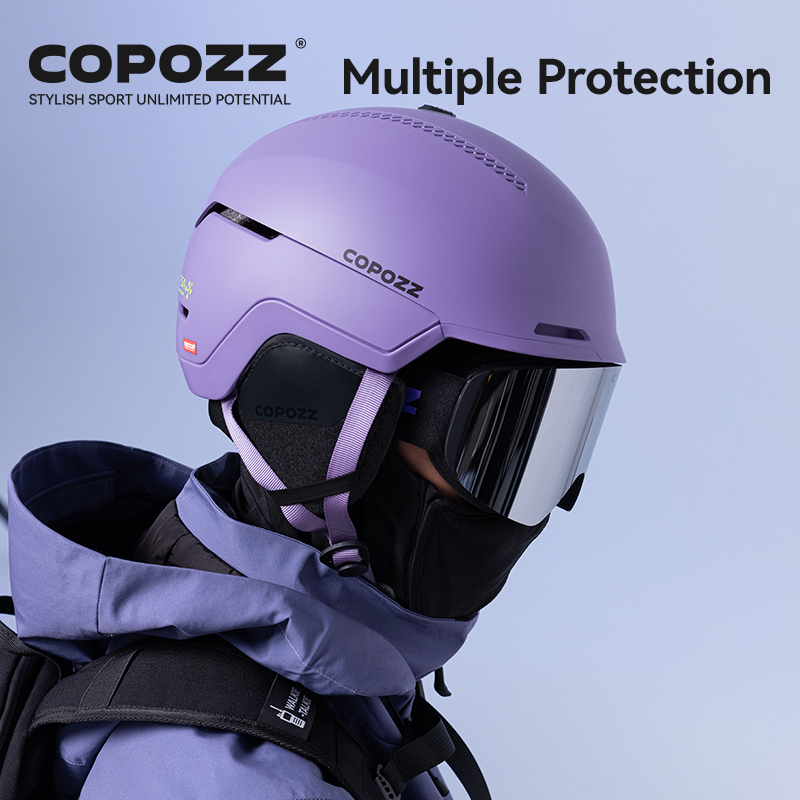หมวกกันน็อคสกีฤดูหนาว COPOZZ แ - Ski Helmet With Integrated Visor บทวิจารณ์และราคา