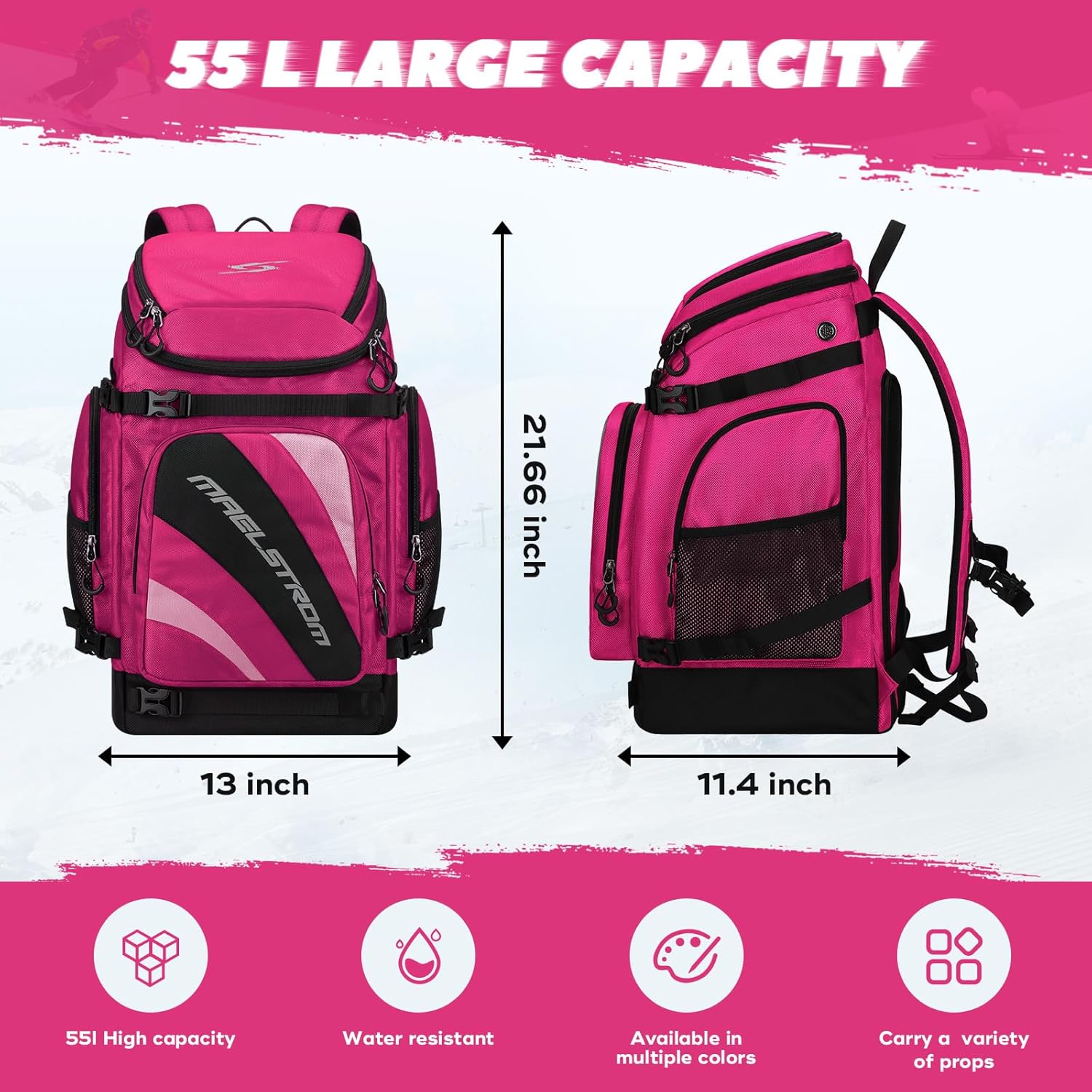 กระเป๋าใส่รองเท้าสกี Maelstrom - Ski Boot Bag Backpack Travel บทวิจารณ์และราคา