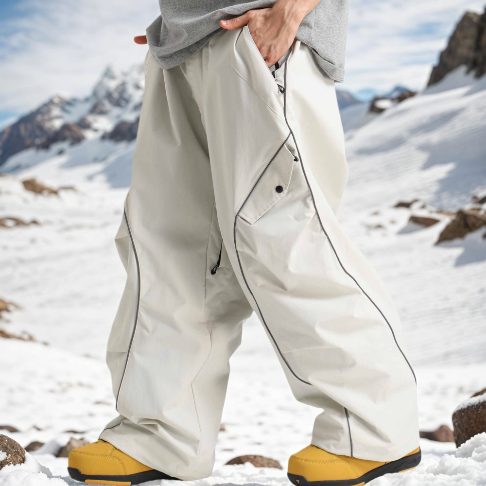 กางเกงสโนว์บอร์ด GSOU SNOW แถบ - Ski Pants Waterproof Insulated Winter บทวิจารณ์และราคา