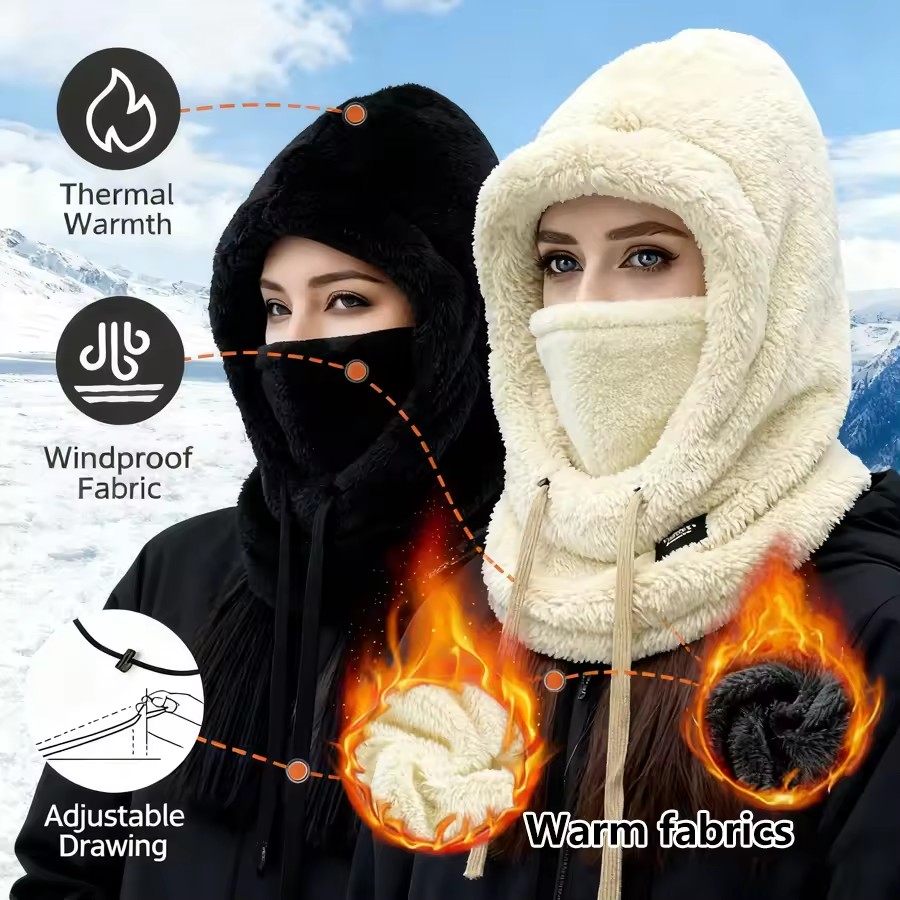 หน้ากากกันลมกันหนาวสำหรับเล่นส - Balaclava Ski Mask Windproof Fleece บทวิจารณ์และราคา