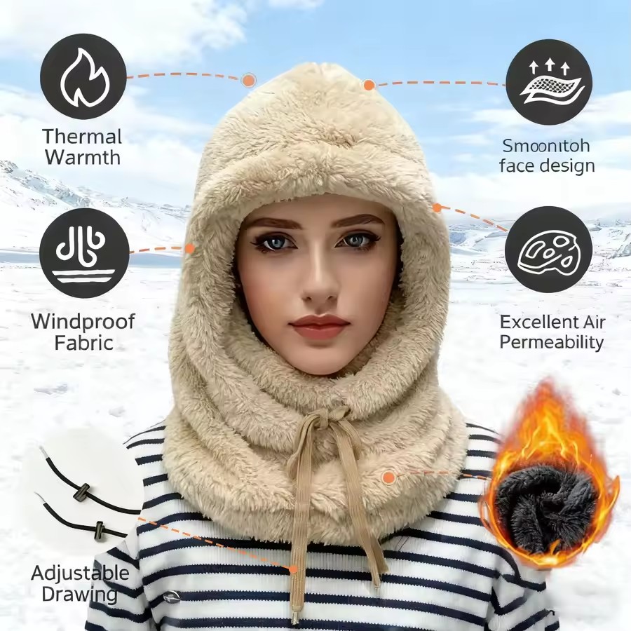 หน้ากากกันลมกันหนาวสำหรับเล่นส - Balaclava Ski Mask Windproof Fleece บทวิจารณ์และราคา