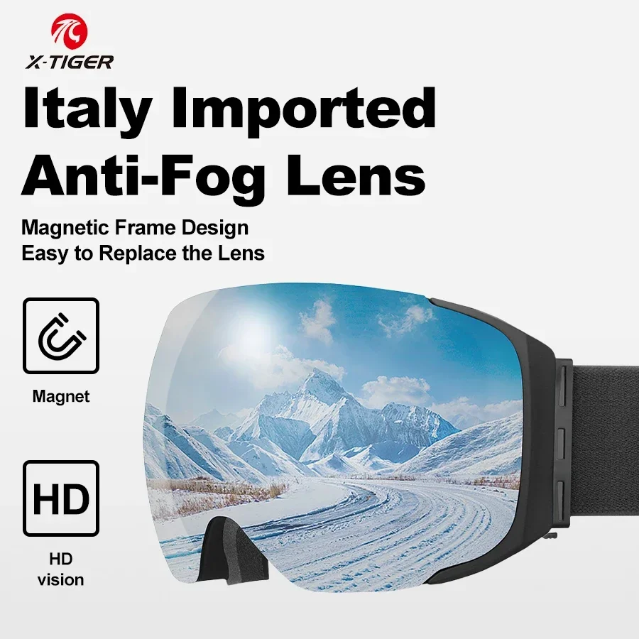 แว่นตาสกีแม่เหล็ก สองชั้น ป้อง - Ski Goggles Magnetic Quick Change Lens บทวิจารณ์และราคา