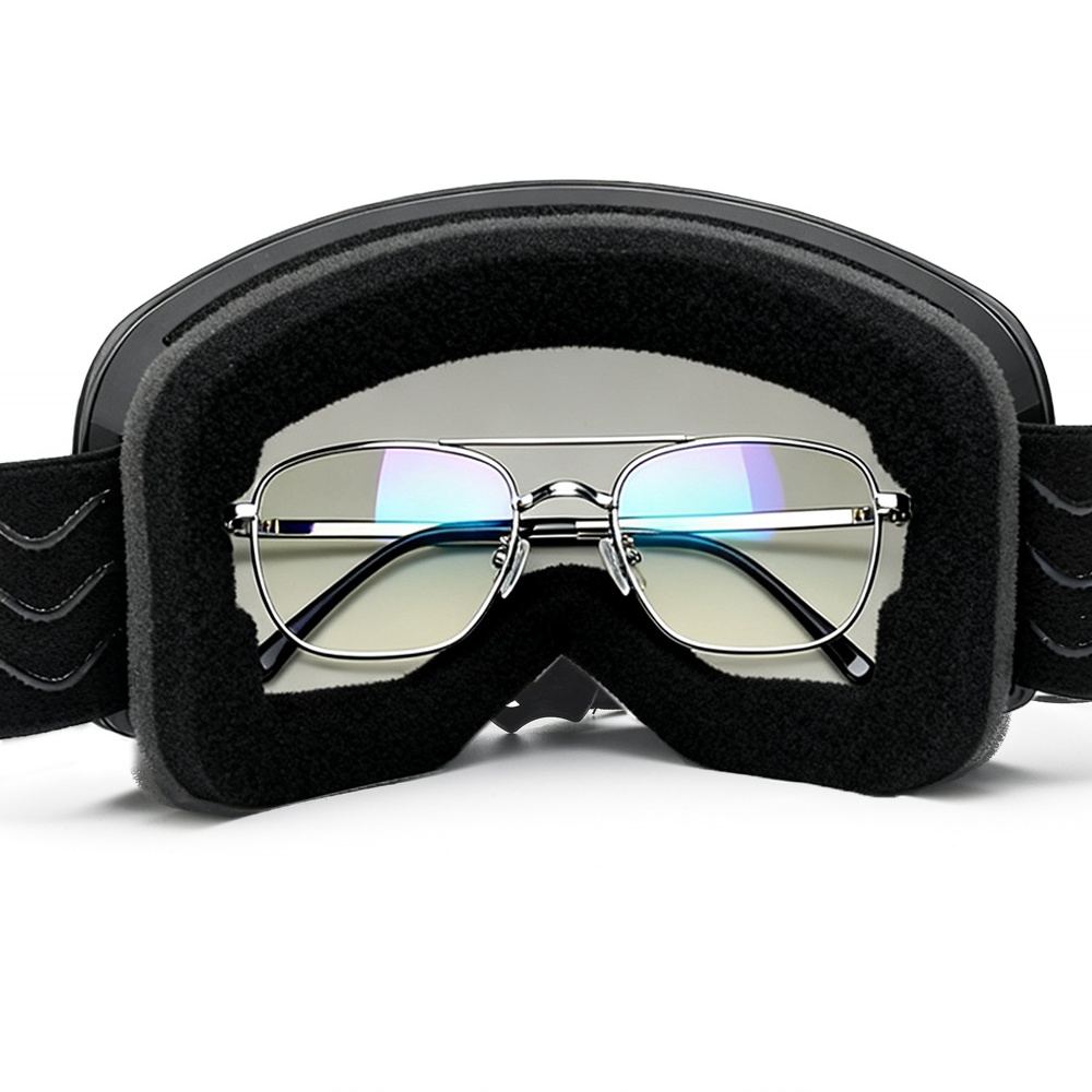 แว่นตาสกีกันลม HD เลนส์สองชั้น - Snowboard Goggles Otg Over Glasses บทวิจารณ์และราคา