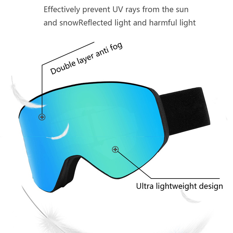 แว่นตาสกีเปลี่ยนเลนส์ได้รวดเร็ - Ski Goggles Magnetic Quick Change Lens บทวิจารณ์และราคา