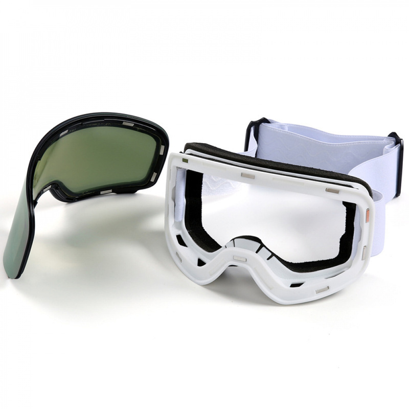 แว่นตาสกีแม่เหล็ก ทรงกระบอก สอ - Snowboard Goggles Otg Over Glasses บทวิจารณ์และราคา