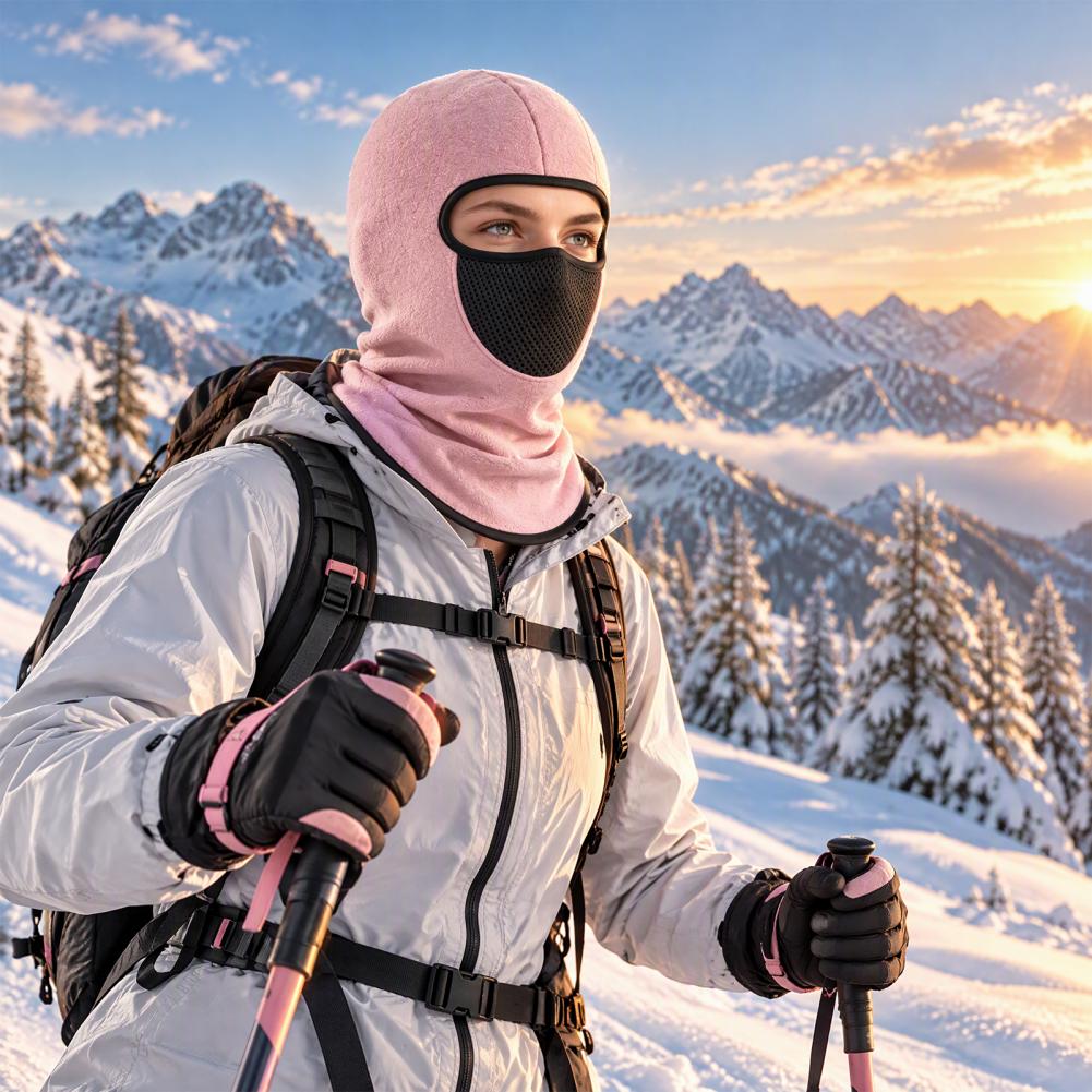 หน้ากากคลุมหน้าบุขนแกะกันลม ให - Balaclava Ski Mask Windproof Fleece บทวิจารณ์และราคา