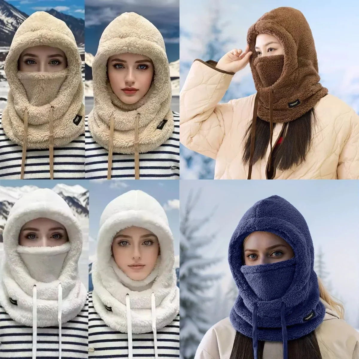 หมวกคลุมหน้ากันลมกันหนาวสำหรับ - Balaclava Ski Mask Windproof Fleece บทวิจารณ์และราคา