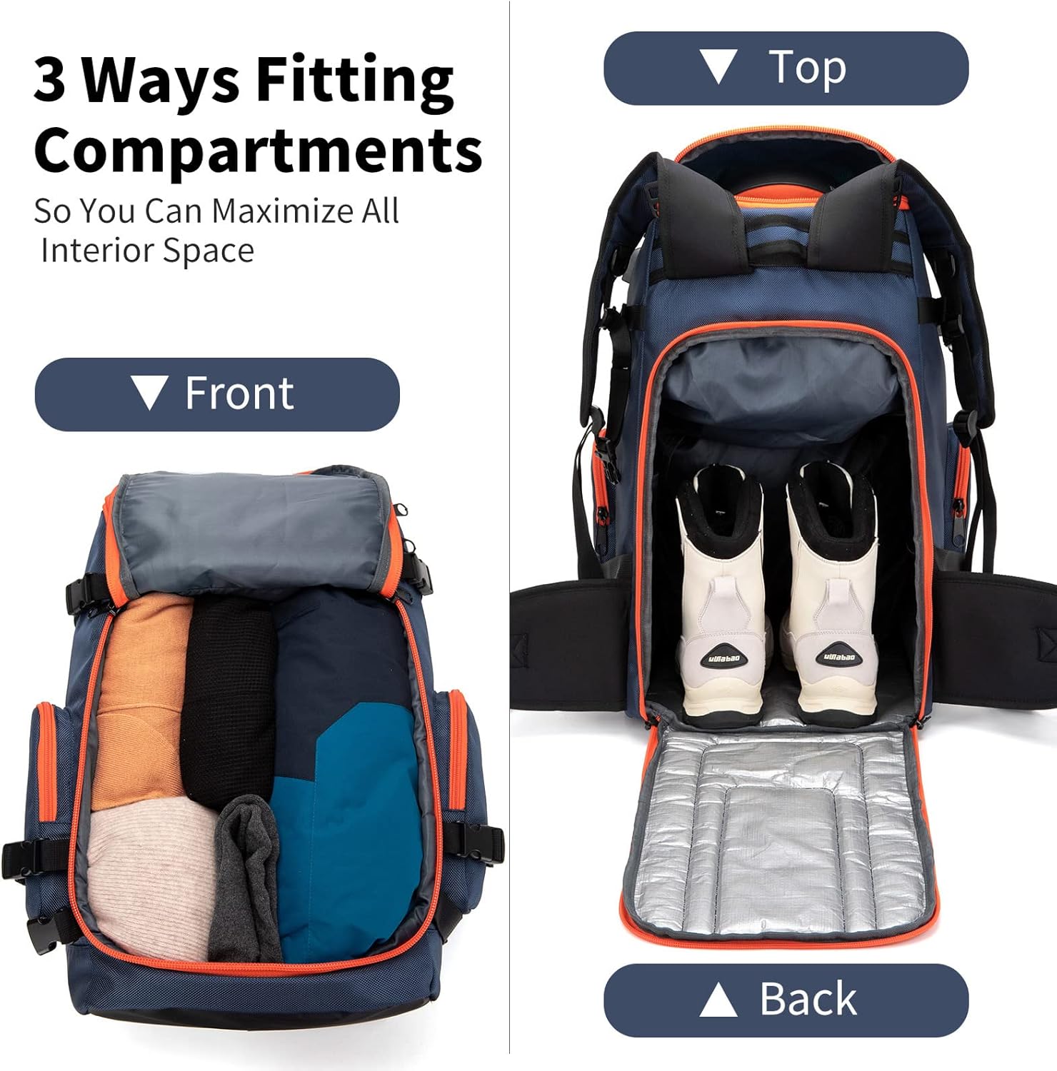 กระเป๋าใส่รองเท้าสกีแบบเป้สะพา - Ski Boot Bag Backpack Travel บทวิจารณ์และราคา