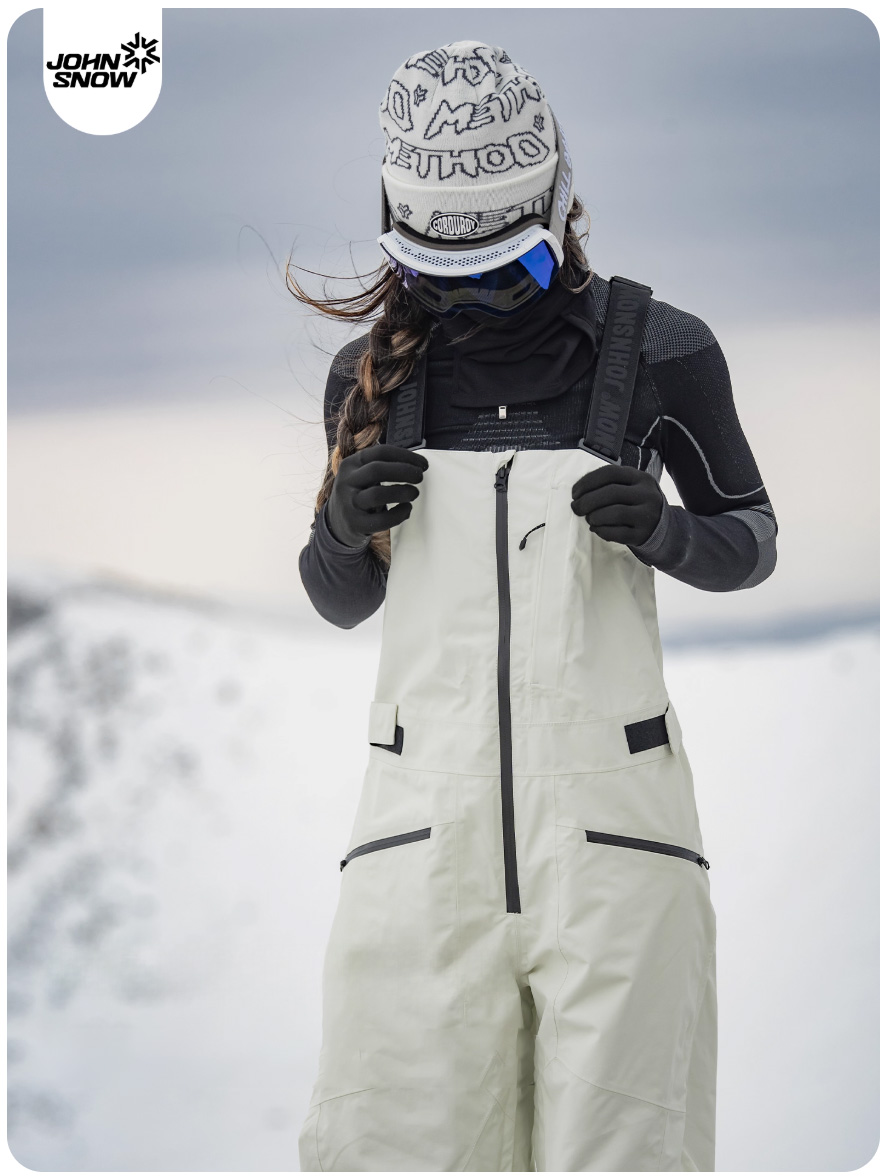 กางเกงบิบสกีสำหรับผู้หญิง John - Ski Pants Waterproof Insulated Winter บทวิจารณ์และราคา
