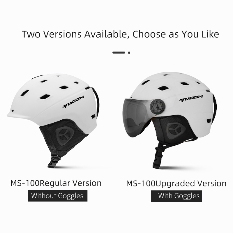 ที่บังแดดหิมะดวงจันทร์อุปกรณ์ป - Ski Helmet With Integrated Visor บทวิจารณ์และราคา