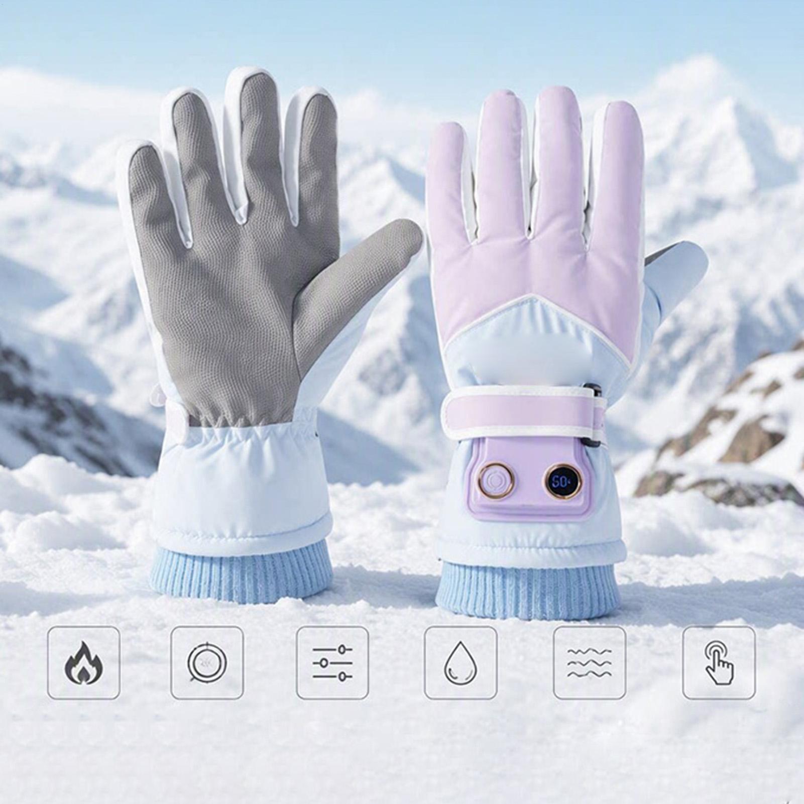 ถุงมือกันหนาวสำหรับผู้หญิง ปรั - Heated Ski Gloves Battery Waterproof บทวิจารณ์และราคา