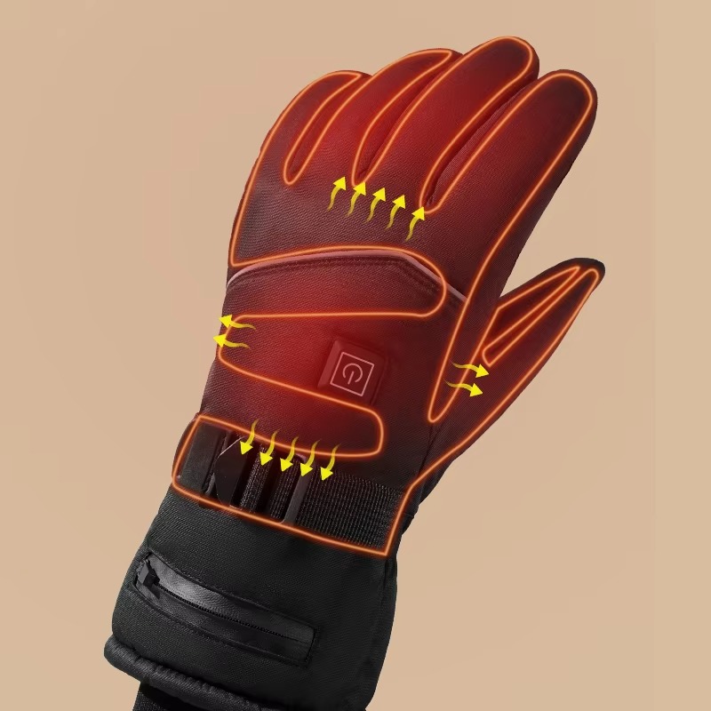 ถุงมือสกีไฟฟ้าแบบมีระบบทำความร - Heated Ski Gloves Battery Waterproof บทวิจารณ์และราคา