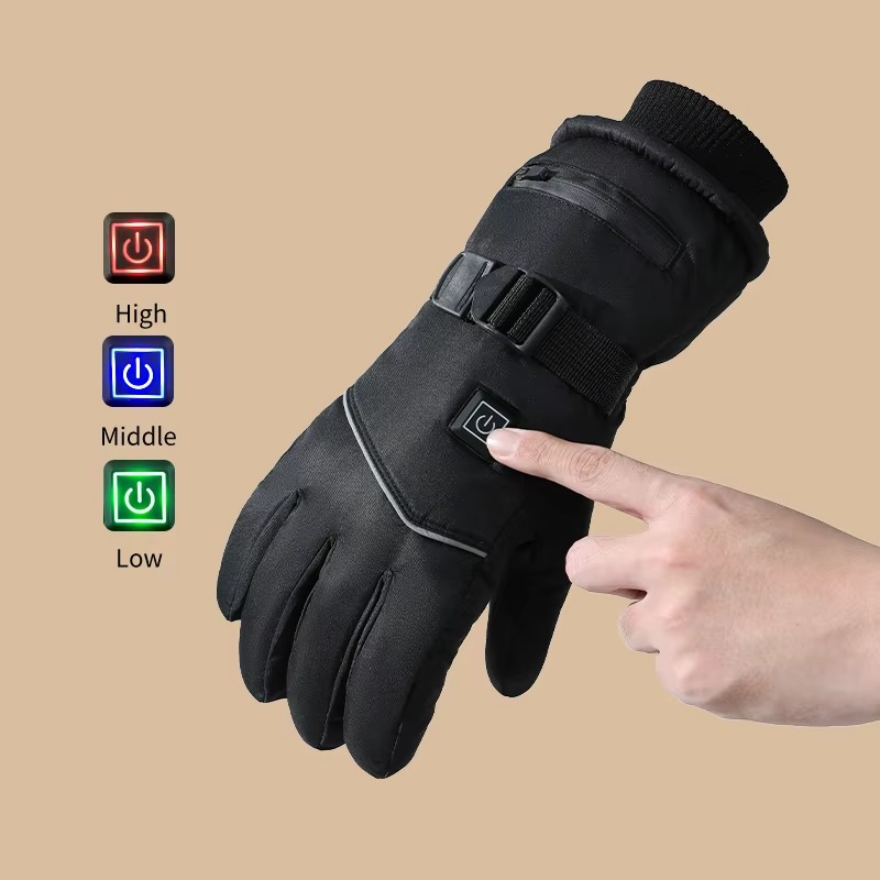 ถุงมือสกีไฟฟ้าแบบมีระบบทำความร - Heated Ski Gloves Battery Waterproof บทวิจารณ์และราคา