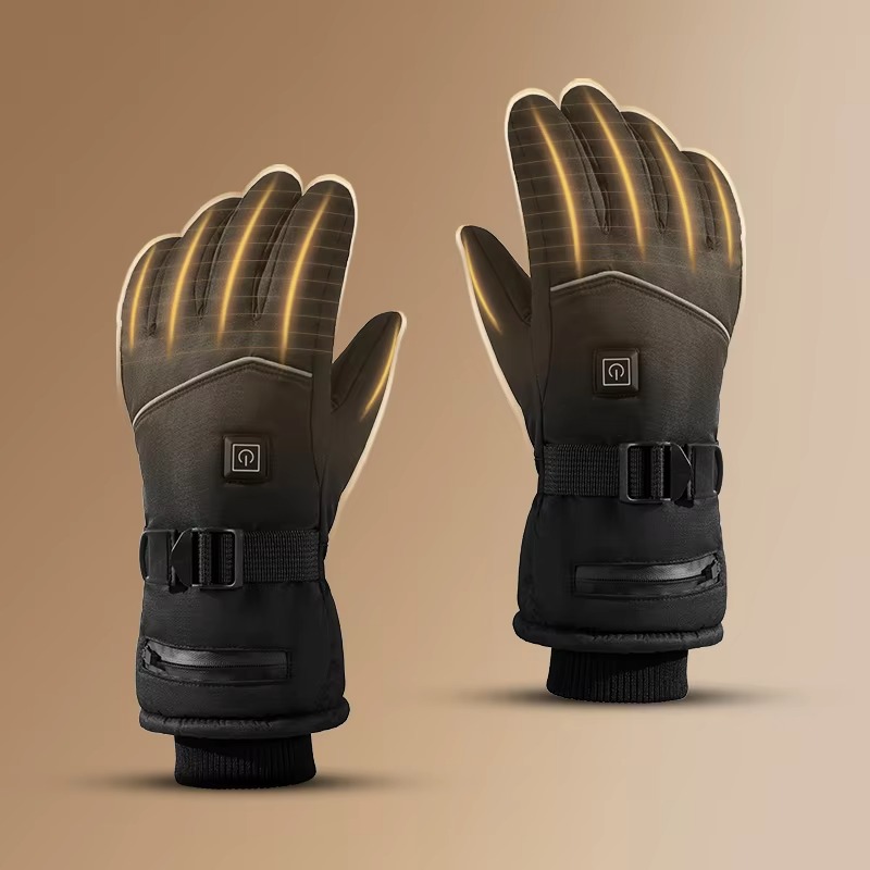 ถุงมือสกีไฟฟ้าแบบมีระบบทำความร - Heated Ski Gloves Battery Waterproof บทวิจารณ์และราคา