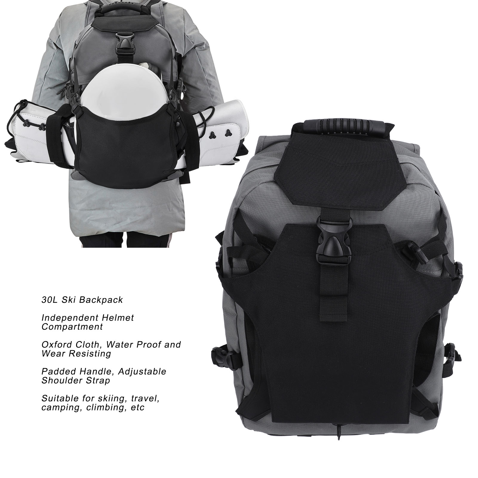 กระเป๋าสกีกันน้ำ 30 ลิตร กระเป - Ski Boot Bag Backpack Travel บทวิจารณ์และราคา