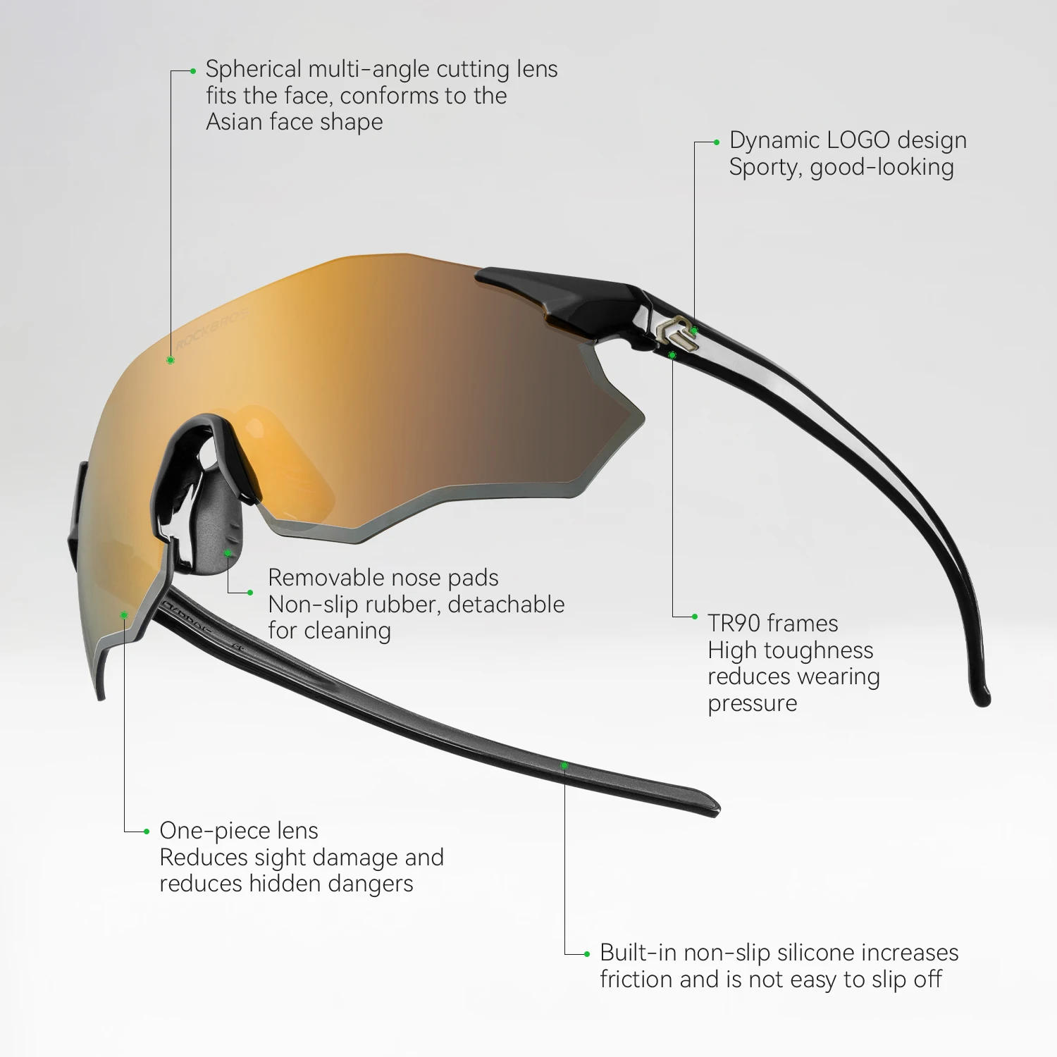 ROCKBROS แว่นตาปั่นจักรยานโฟโต - Ski Goggles Polarized Photochromic บทวิจารณ์และราคา