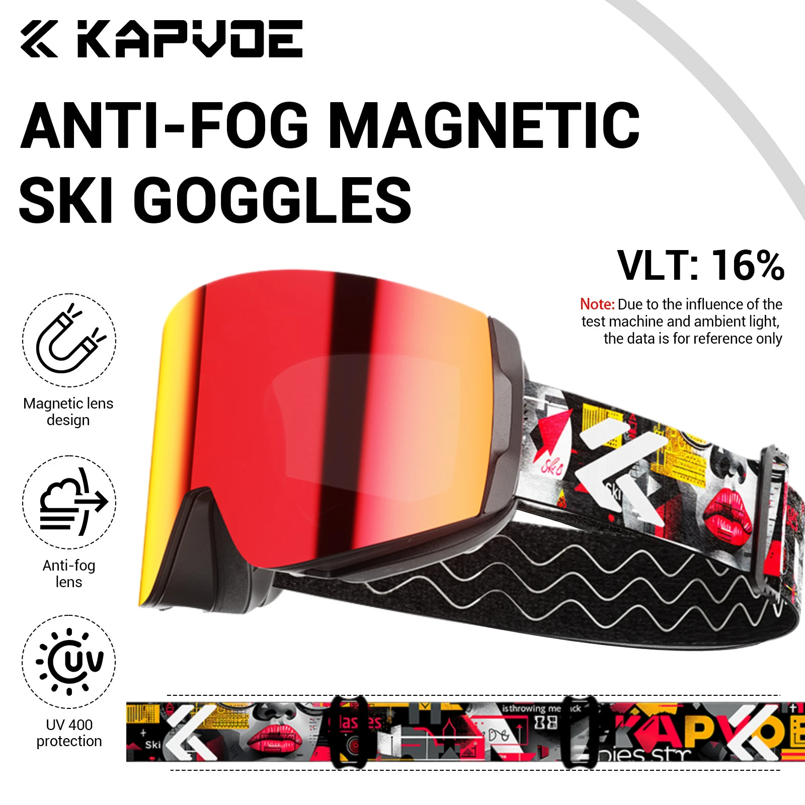 Kapvoe Snow Goggles สกีสโนว์บอ - Ski Goggles Polarized Photochromic บทวิจารณ์และราคา