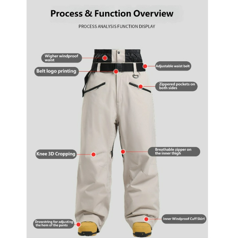 กางเกงสกีกันหนาวสำหรับชายและหญ - Ski Pants Waterproof Insulated Winter บทวิจารณ์และราคา