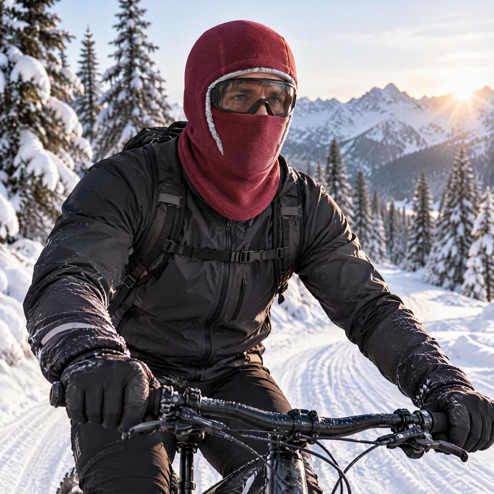 หน้ากากปั่นจักรยานกันลม ผ้าคลุ - Balaclava Ski Mask Windproof Fleece บทวิจารณ์และราคา