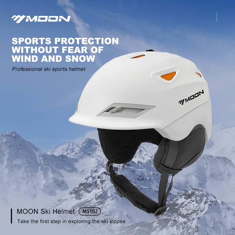 MOON-หมวกกันน็อคสกีสําหรับผู้ใ - Ski Helmet With Integrated Visor บทวิจารณ์และราคา