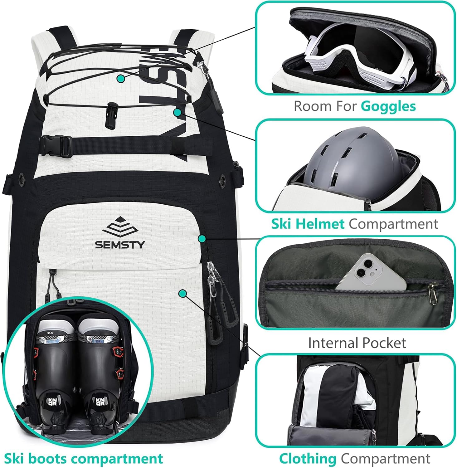 กระเป๋าใส่รองเท้าสกี, กระเป๋าเ - Ski Boot Bag Backpack Travel บทวิจารณ์และราคา