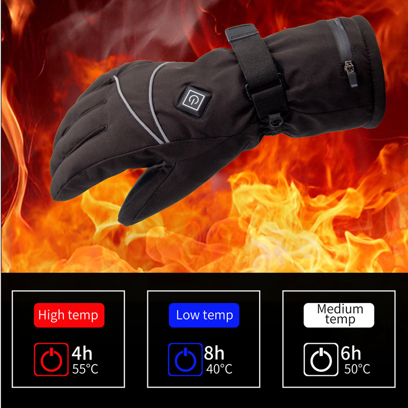 ถุงมือไฟฟ้าแบบ USB ถุงมืออุ่นส - Heated Ski Gloves Battery Waterproof บทวิจารณ์และราคา