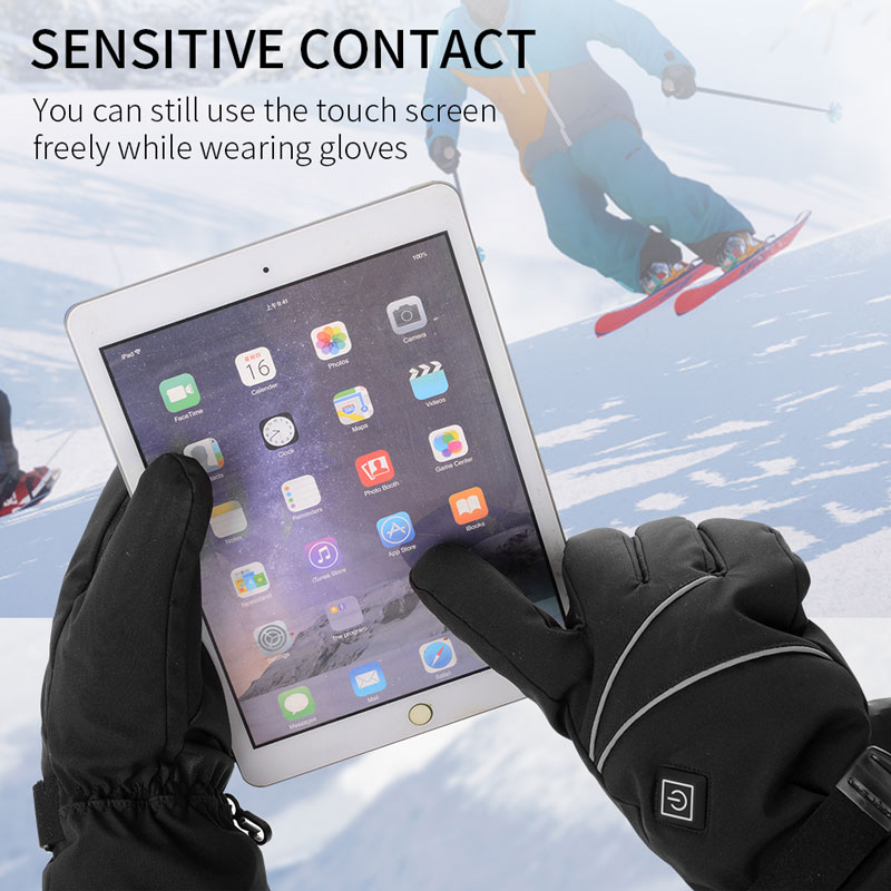 ถุงมือไฟฟ้าแบบ USB ถุงมืออุ่นส - Heated Ski Gloves Battery Waterproof บทวิจารณ์และราคา