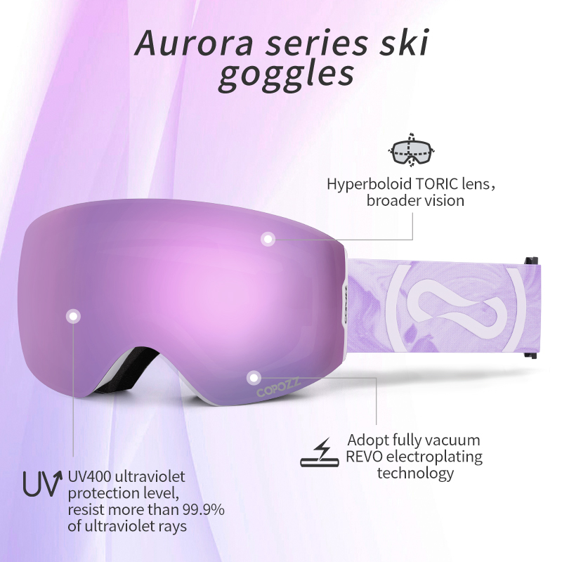 แว่นตาสกี COPOZZ แบบแม่เหล็ก ส - Ski Goggles Magnetic Quick Change Lens บทวิจารณ์และราคา