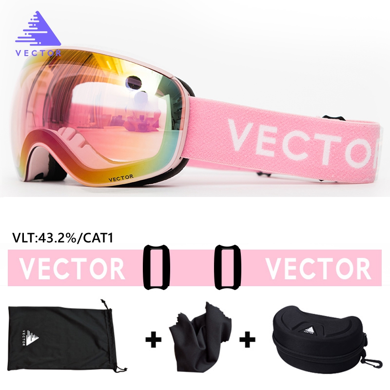แว่นตาสกีแม่เหล็ก VECTOR พร้อม - Ski Goggles Magnetic Quick Change Lens บทวิจารณ์และราคา