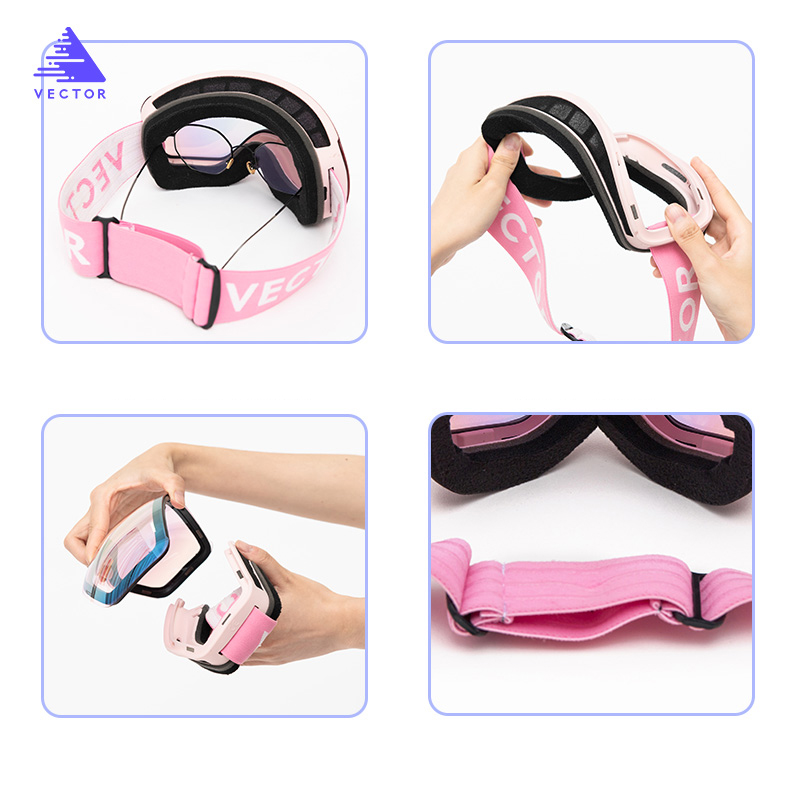 แว่นตาสกีแม่เหล็ก VECTOR พร้อม - Ski Goggles Magnetic Quick Change Lens บทวิจารณ์และราคา
