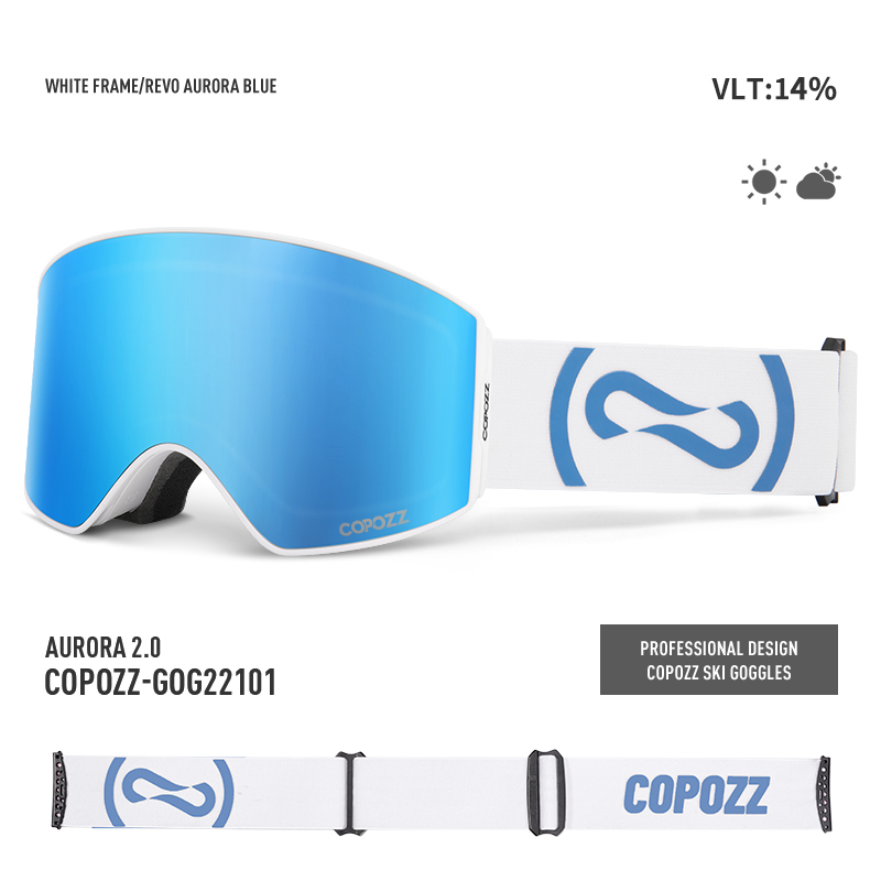 COPOZZ ใหม่แม่เหล็กแว่นตาสกี Q - Ski Goggles Magnetic Quick Change Lens บทวิจารณ์และราคา