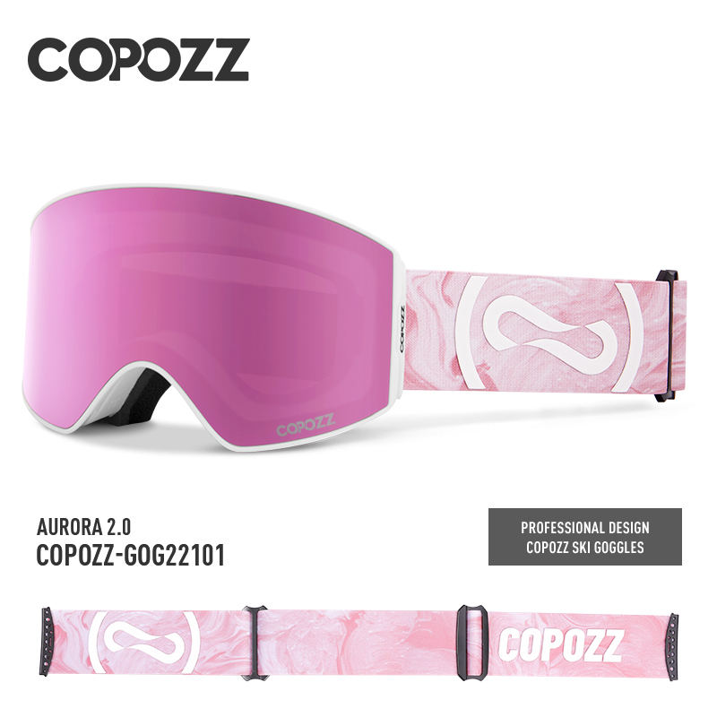 COPOZZ ใหม่แม่เหล็กแว่นตาสกี Q - Ski Goggles Magnetic Quick Change Lens บทวิจารณ์และราคา