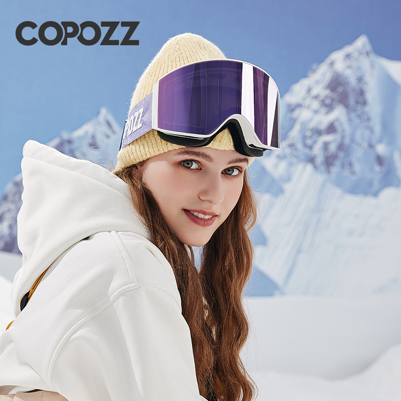 COPOZZ ใหม่แม่เหล็กแว่นตาสกี Q - Ski Goggles Magnetic Quick Change Lens บทวิจารณ์และราคา