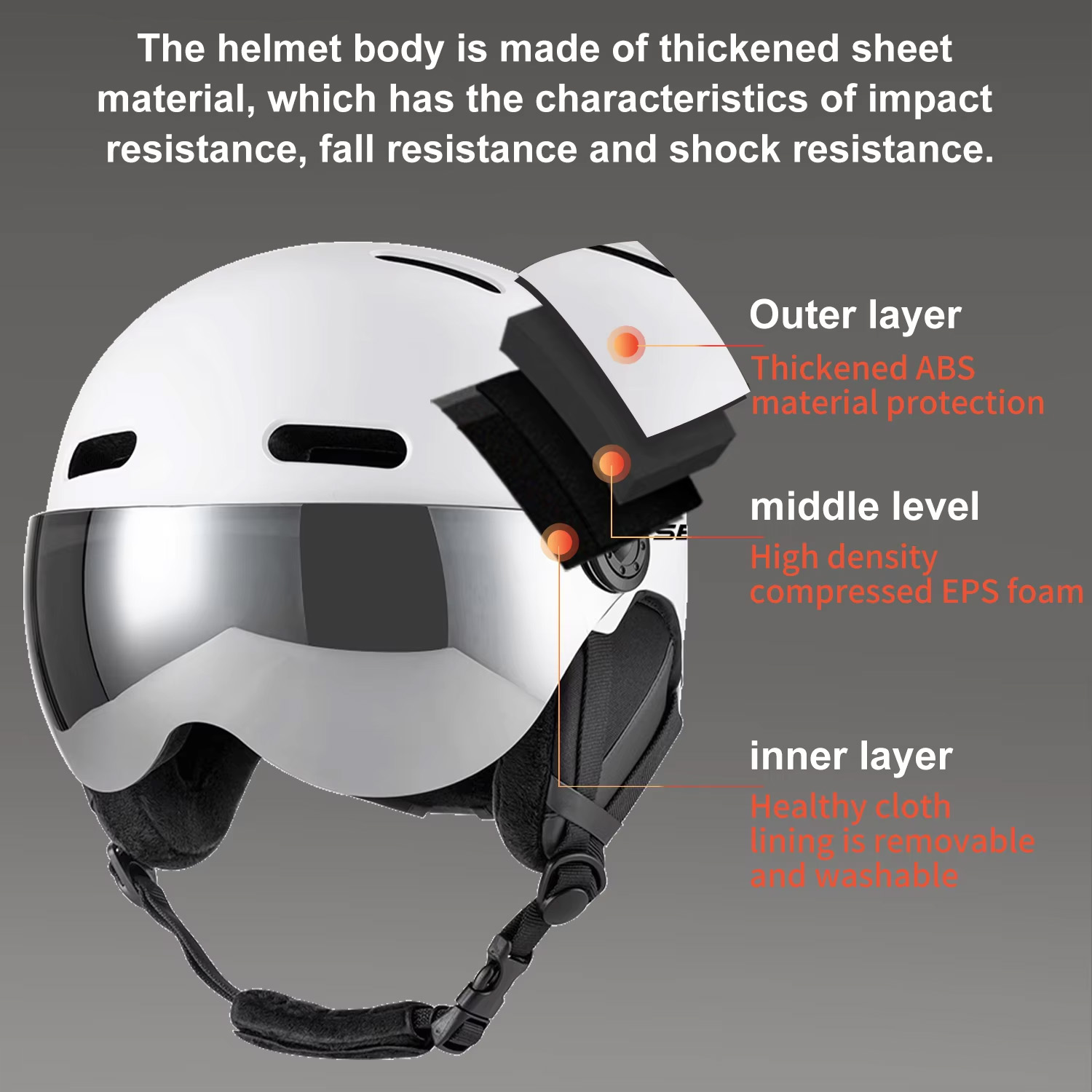 หมวกกันน็อคสกี SEEKER พร้อมที่ - Ski Helmet With Integrated Visor บทวิจารณ์และราคา