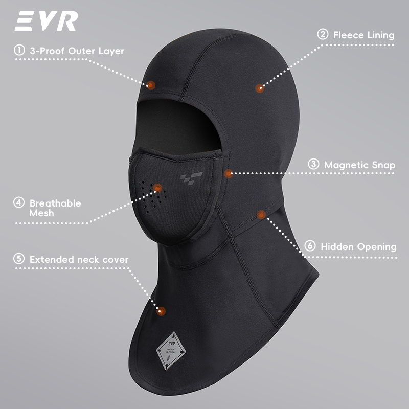 หน้ากากปิดหน้าแบบแม่เหล็ก EVR  - Balaclava Ski Mask Windproof Fleece บทวิจารณ์และราคา