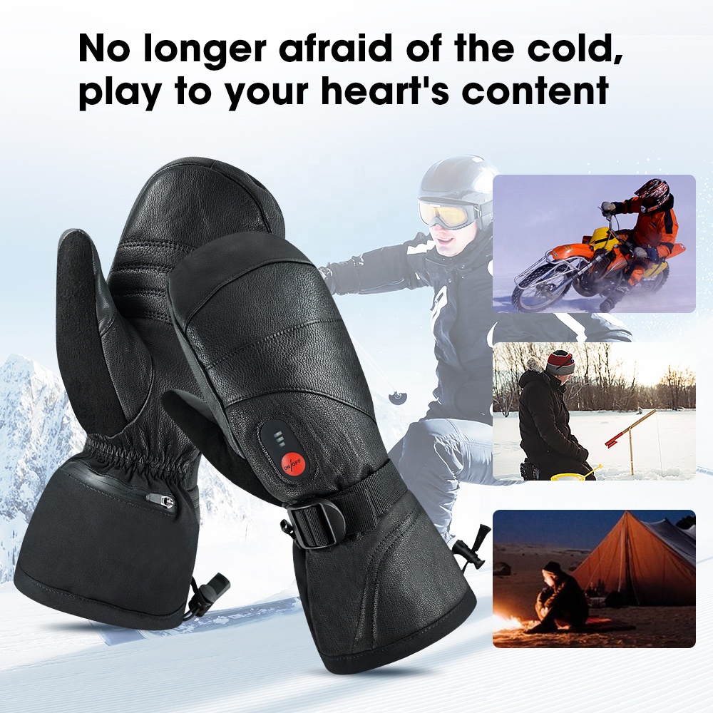 ถุงมือสกีแบบหน้าจอสัมผัส SAVIO - Heated Ski Gloves Battery Waterproof บทวิจารณ์และราคา