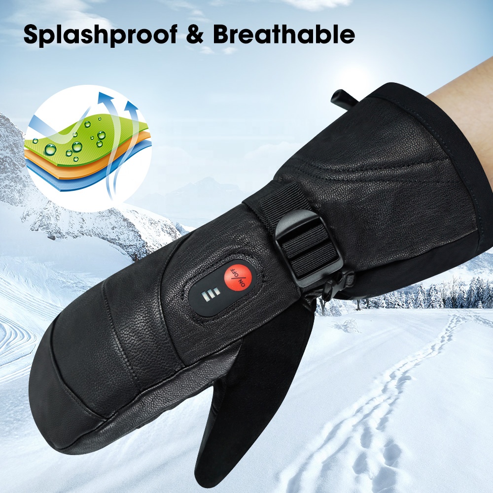ถุงมือสกีแบบหน้าจอสัมผัส SAVIO - Heated Ski Gloves Battery Waterproof บทวิจารณ์และราคา