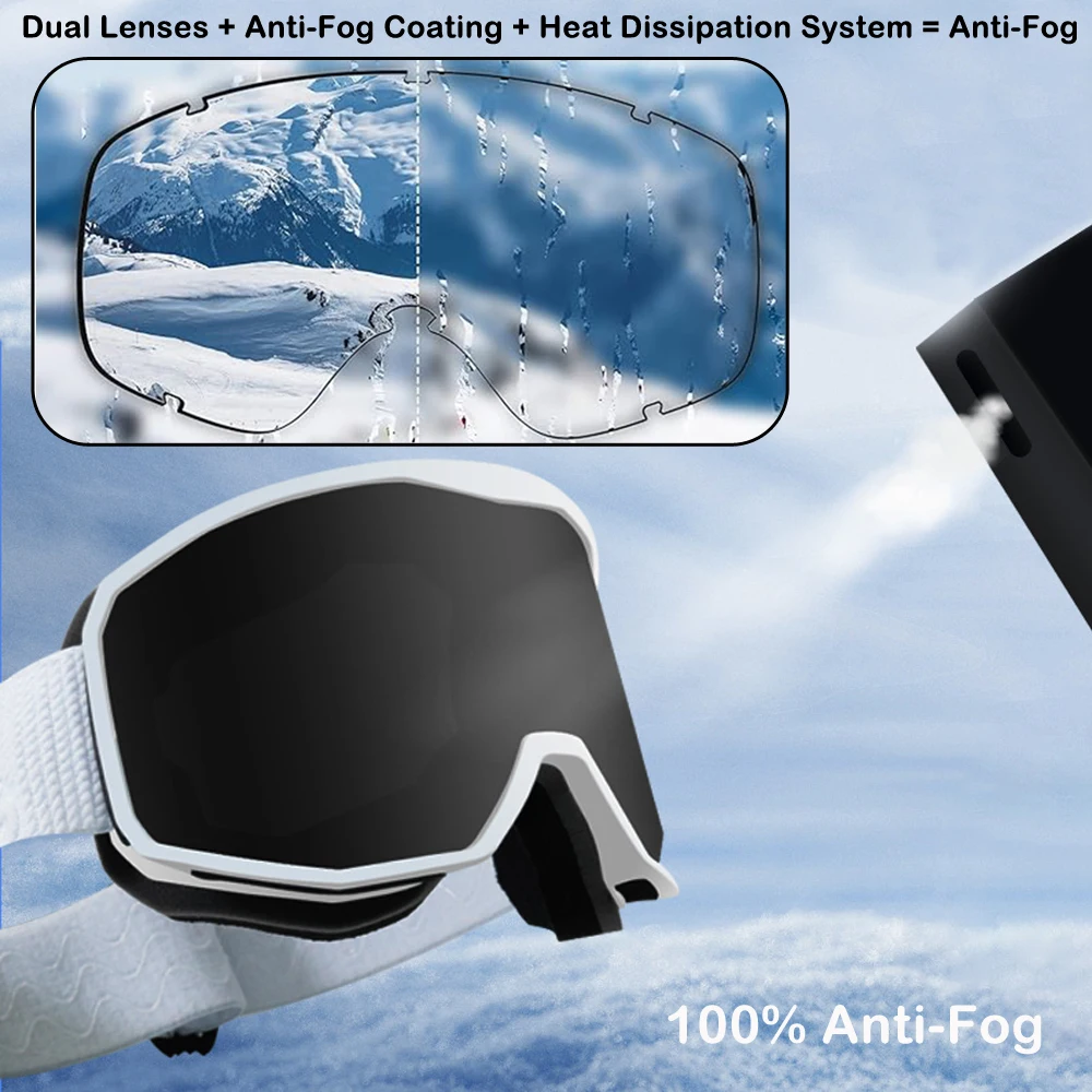 แว่นตาสกี BOLLFO แบบสวมทับแว่น - Snowboard Goggles Otg Over Glasses บทวิจารณ์และราคา