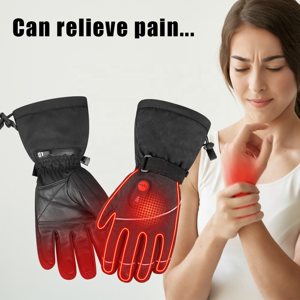 ถุงมือสกีแบบปรับแต่งได้ สำหรับ - Heated Ski Gloves Battery Waterproof บทวิจารณ์และราคา