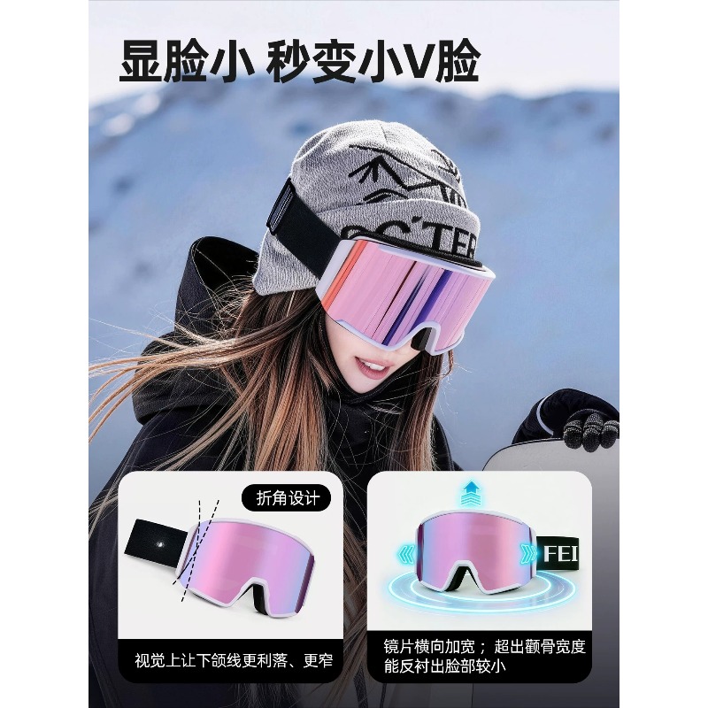 แว่นตาสกีแบบแม่เหล็ก Unisex ป้ - Snowboard Goggles Otg Over Glasses บทวิจารณ์และราคา