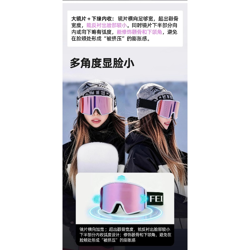 แว่นตาสกีแบบแม่เหล็ก Unisex ป้ - Snowboard Goggles Otg Over Glasses บทวิจารณ์และราคา